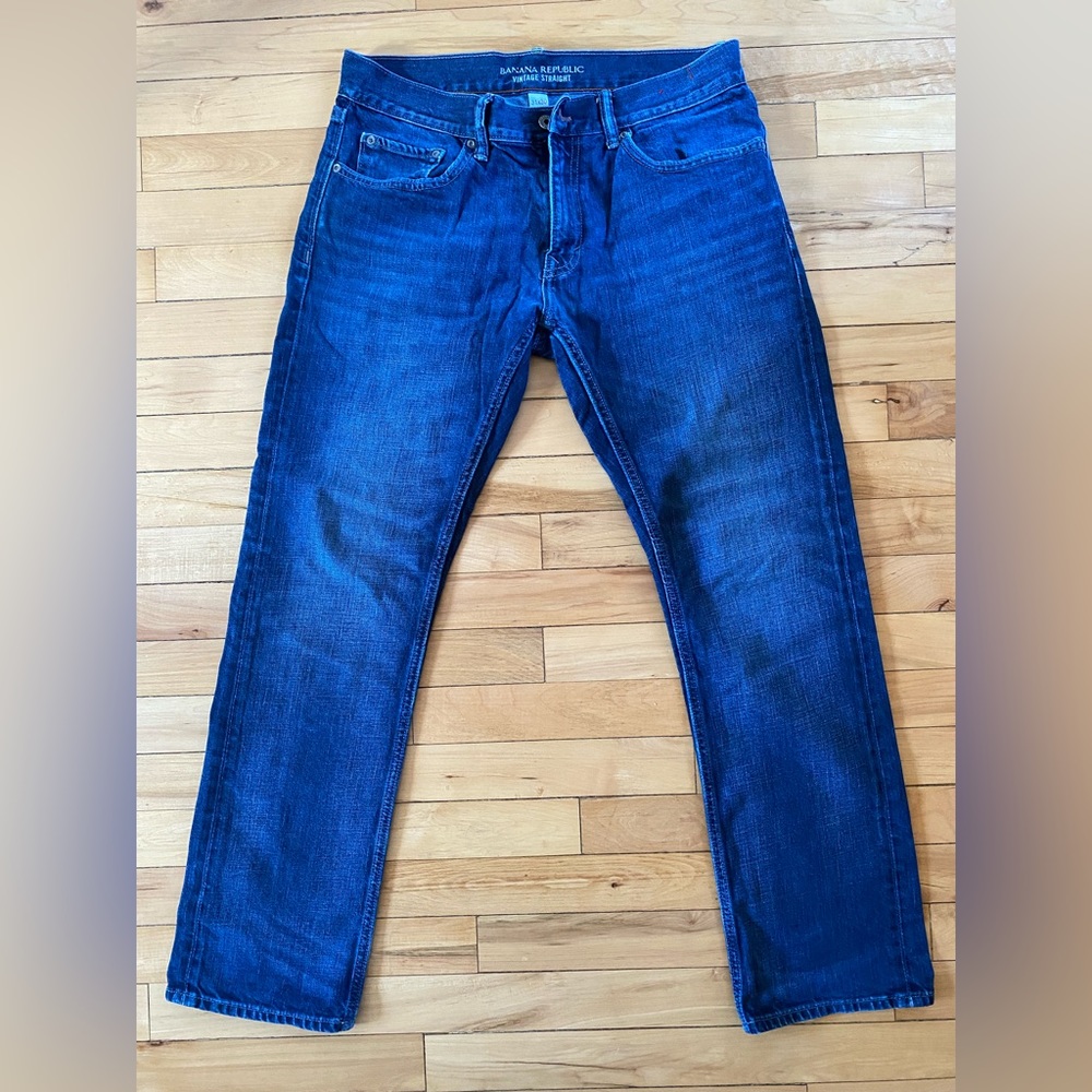 Banana Republic Vintage Straight 31x30 Dark Navy Jeans